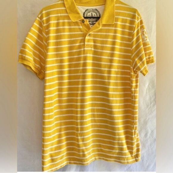 Yellow and white Striped Nautica shirt - Picture 1 of 7